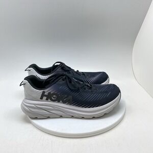 Hoka One One Sneakers Womens 7.5 B Rincon 3 1119396 BWHT Black Running Shoes
